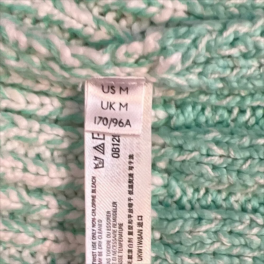 NWOT Free People Here All Day Brami Knit Top Medium Blue White - Picture 7 of 10